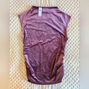 *GAP* Sleeveless, Ruched, Velour Tank Top, Burgundy, Sz. Large, NWT!!